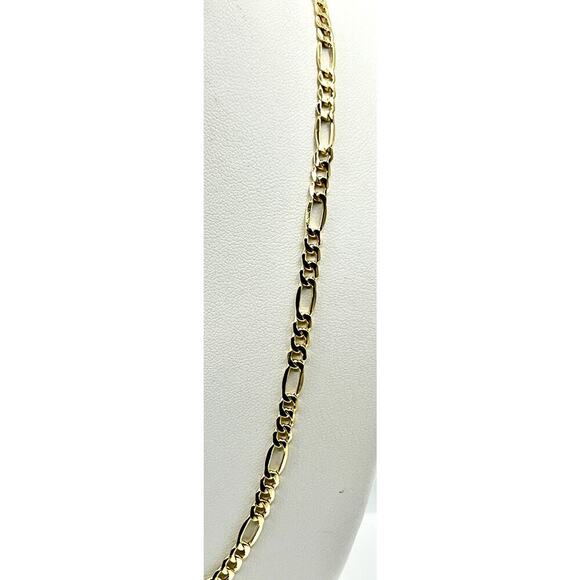 New 10k Gold 4.2mm wide Figaro Link 20 inch Chain - Picture 3 of 8